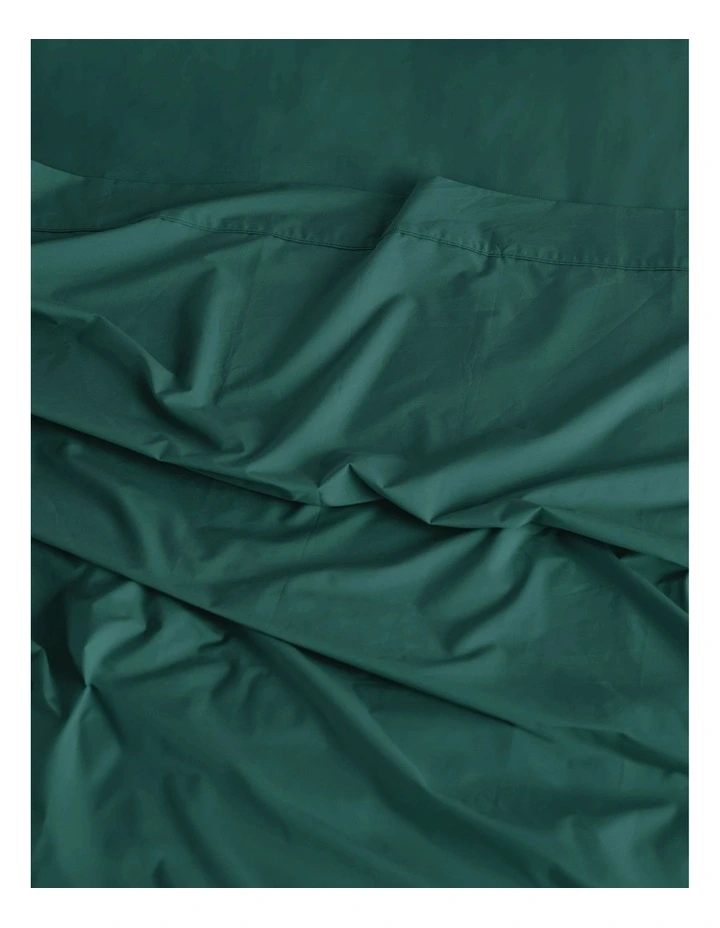 Vienna 300TC Cotton Percale Sheet Sets in Pine image 3