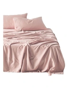 Nara 400TC Bamboo Cotton Sheet Set In Rose