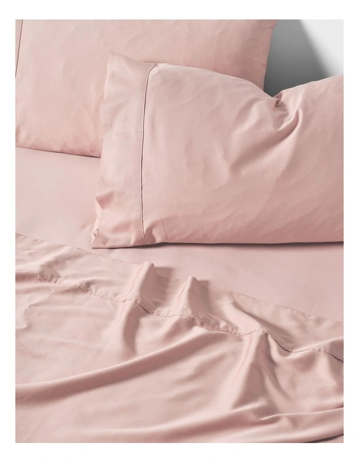 Nara 400TC Bamboo Cotton Sheet Set In Rose image 4
