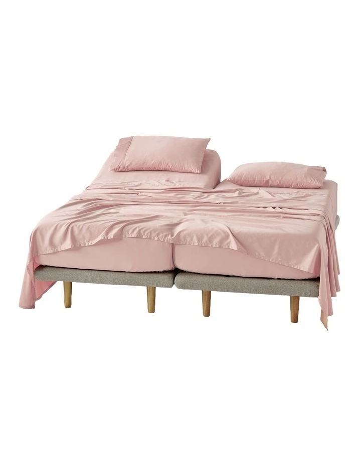 Nara 400TC Bamboo Cotton Sheet Set In Rose image 5