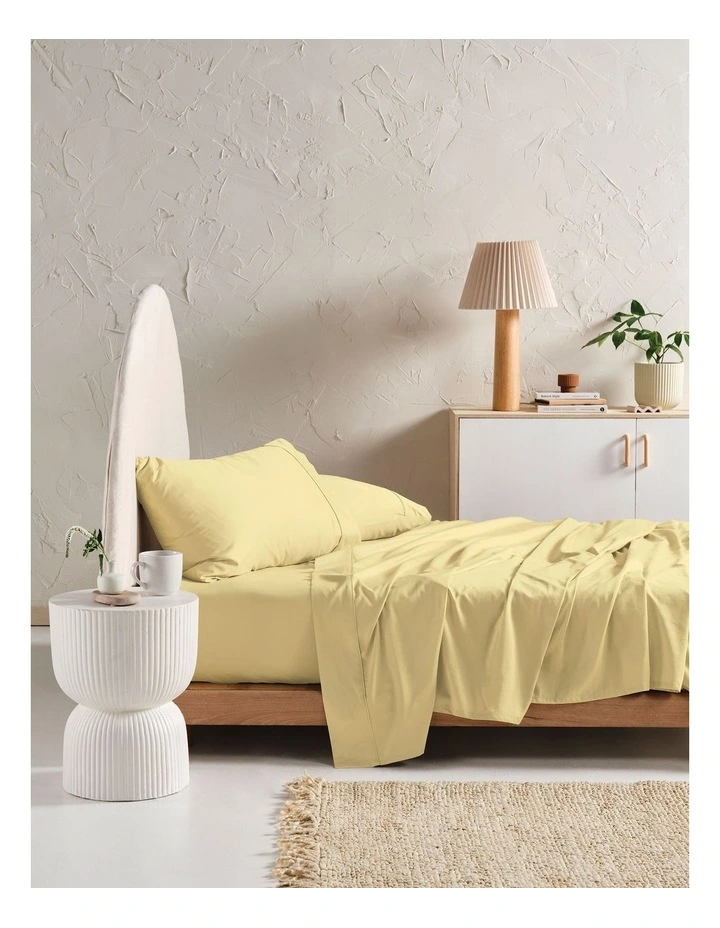 Augusta Cotton Sateen Sheet Set 500TC in Daffodil image 1