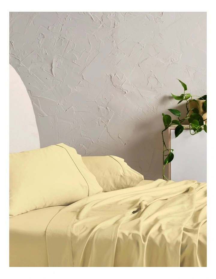 Augusta Cotton Sateen Sheet Set 500TC in Daffodil image 2