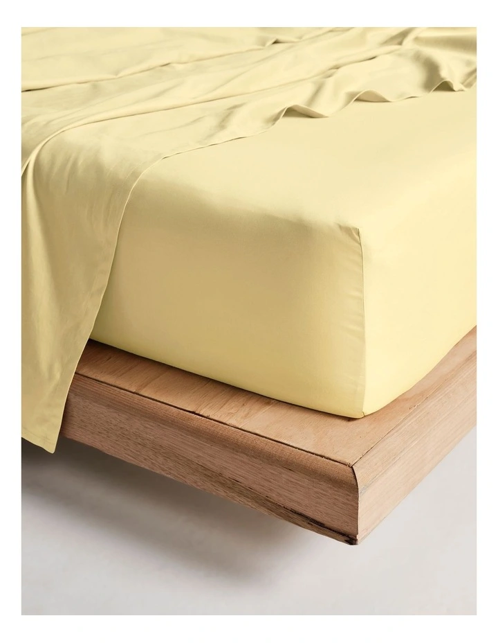 Augusta Cotton Sateen Sheet Set 500TC in Daffodil image 3