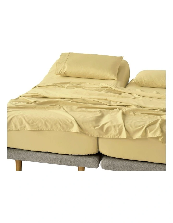 Augusta Cotton Sateen Sheet Set 500TC in Daffodil image 5