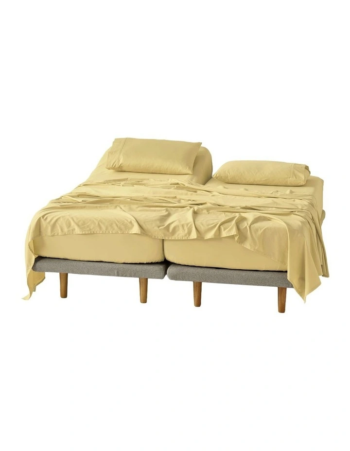 Augusta Cotton Sateen Fitted Sheet 500TC in Daffodil image 2