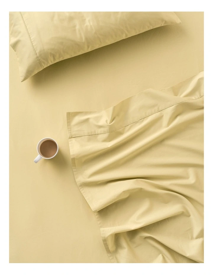 Augusta Cotton Sateen Fitted Sheet 500TC in Daffodil image 3