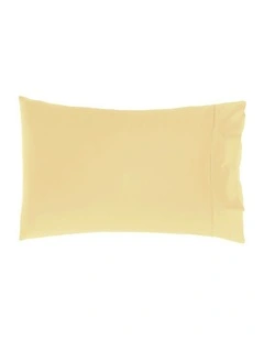 Augusta Cotton Sateen Standard Pillowcase 500TC in Daffodil