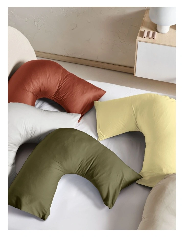 Augusta Cotton Sateen U Shaped Pillowcase 500TC in Daffodil image 2