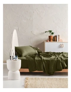 Augusta Cotton Sateen Sheet Set 500TC in Olive