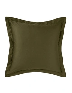 Augusta Cotton Sateen European Pillowcase 500TC in Olive