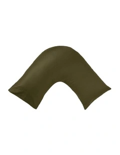 Augusta Cotton Sateen U Shaped Pillowcase 500TC in Olive