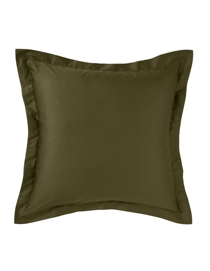Augusta Cotton Sateen European Pillowcase 500TC in Brick image 1