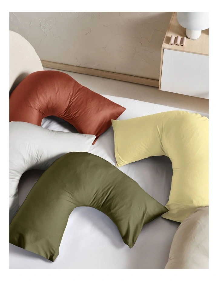 Augusta Cotton Sateen U Shaped Pillowcase 500TC in Brick image 2