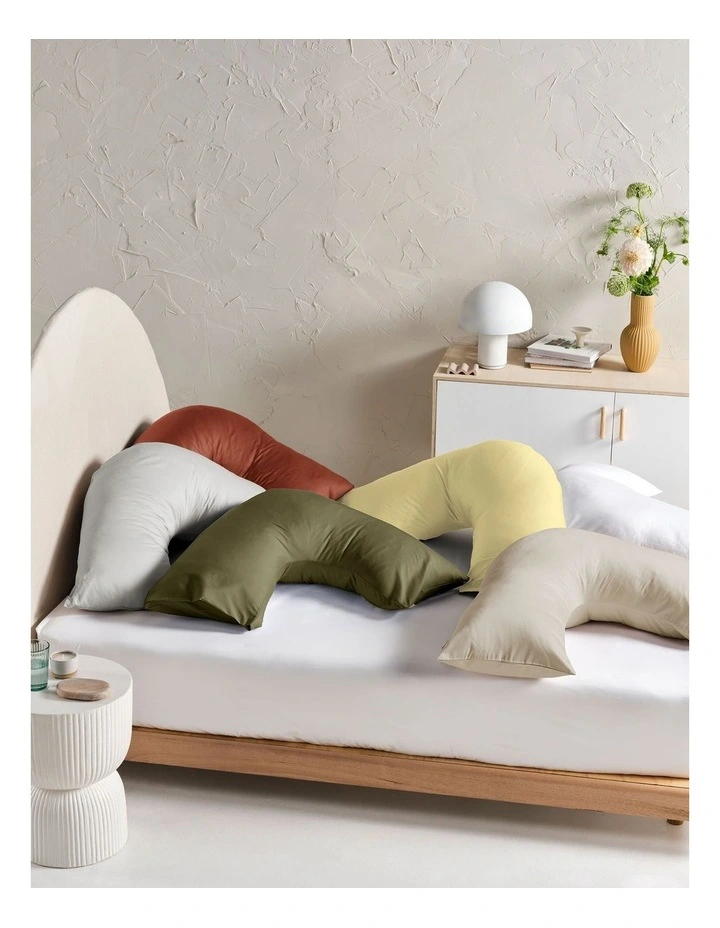Augusta Cotton Sateen U Shaped Pillowcase 500TC in Brick image 3