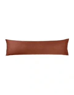 Augusta Cotton Sateen Body Pillowcase 500TC in Brick