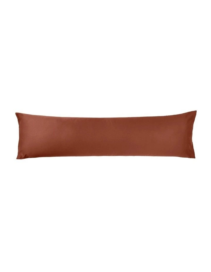 Augusta Cotton Sateen Body Pillowcase 500TC in Brick image 1