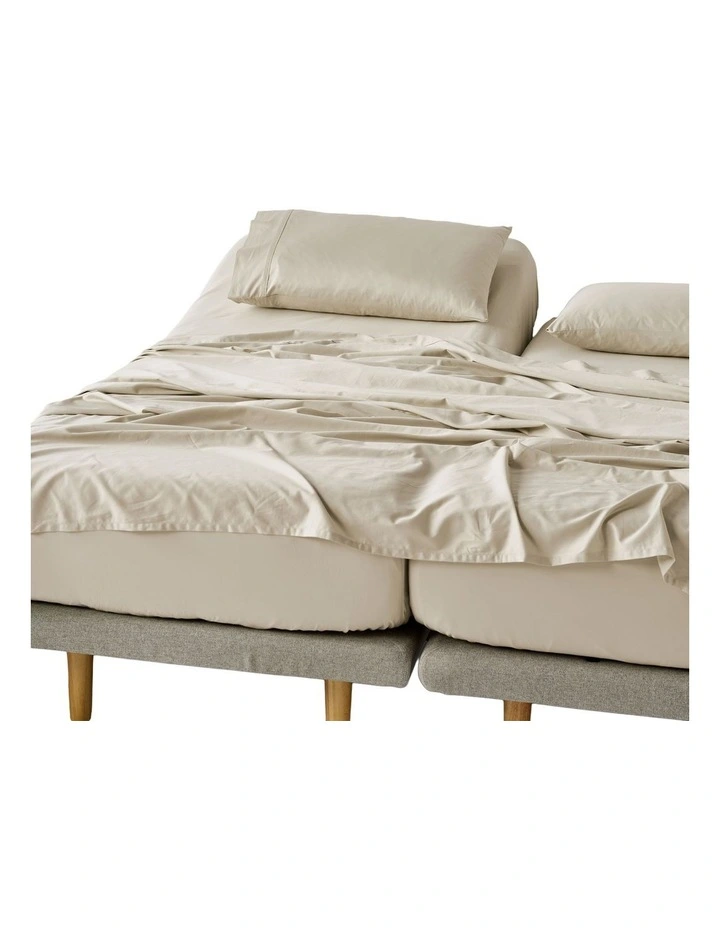 Augusta 500TC Cotton Sateen Sheet Set in Natural image 5