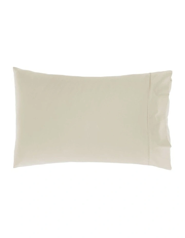 Augusta Cotton Sateen Standard Pillowcase 500TC in Natural image 1