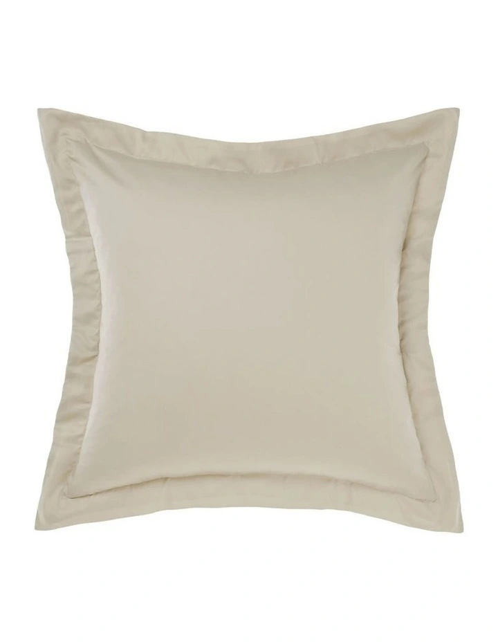 Augusta Cotton Sateen European Pillowcase 500TC in Natural image 1