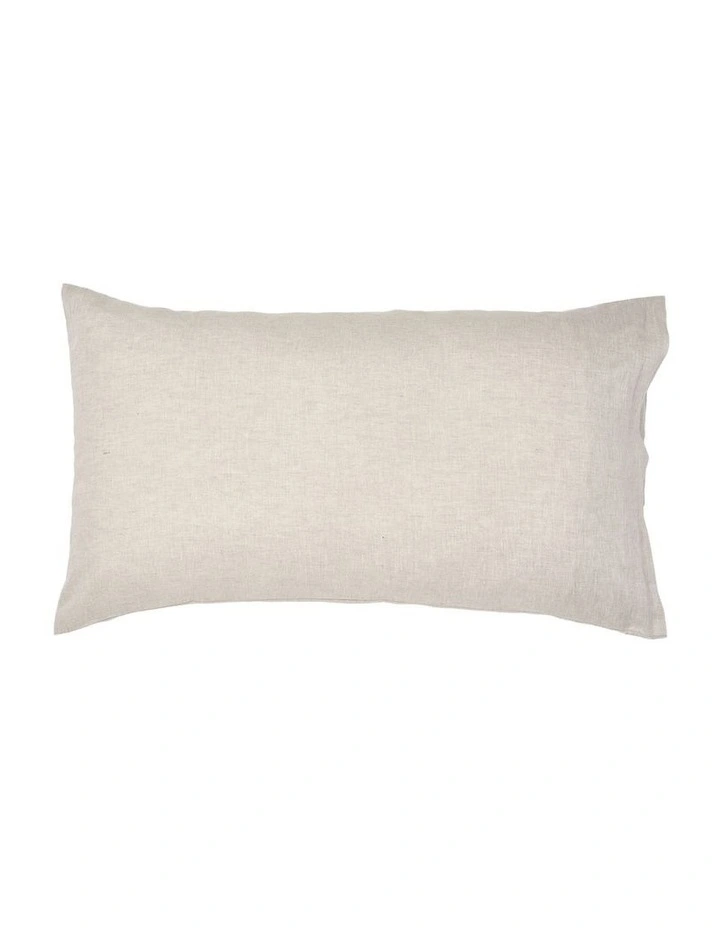 Nimes Washed European Linen King Pillowcase in Natural image 1
