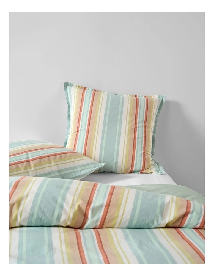 Araminta Cotton Quilt Cover Set In Duck Egg image 5