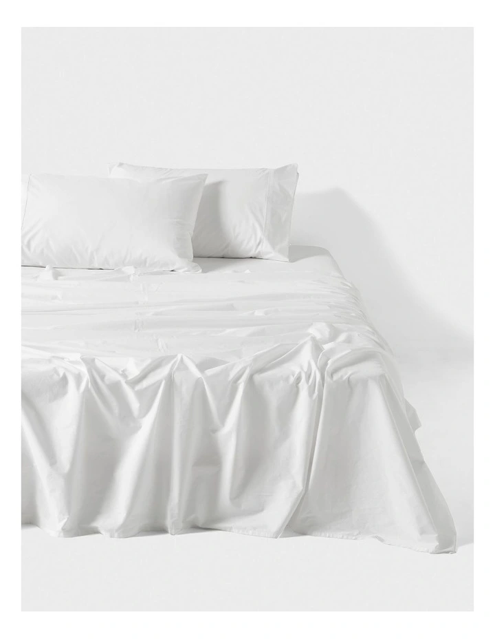 Nook 500TC Washed Cotton Sheet Set Range In White image 1