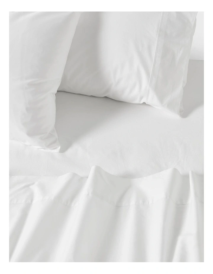 Nook 500TC Washed Cotton Sheet Set Range In White image 3