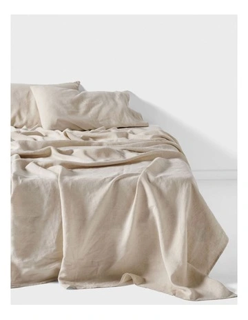 Nimes Washed European Sheet Set in Natural