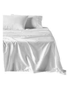 Nara Bamboo Cotton 400TC Sheet Set in White