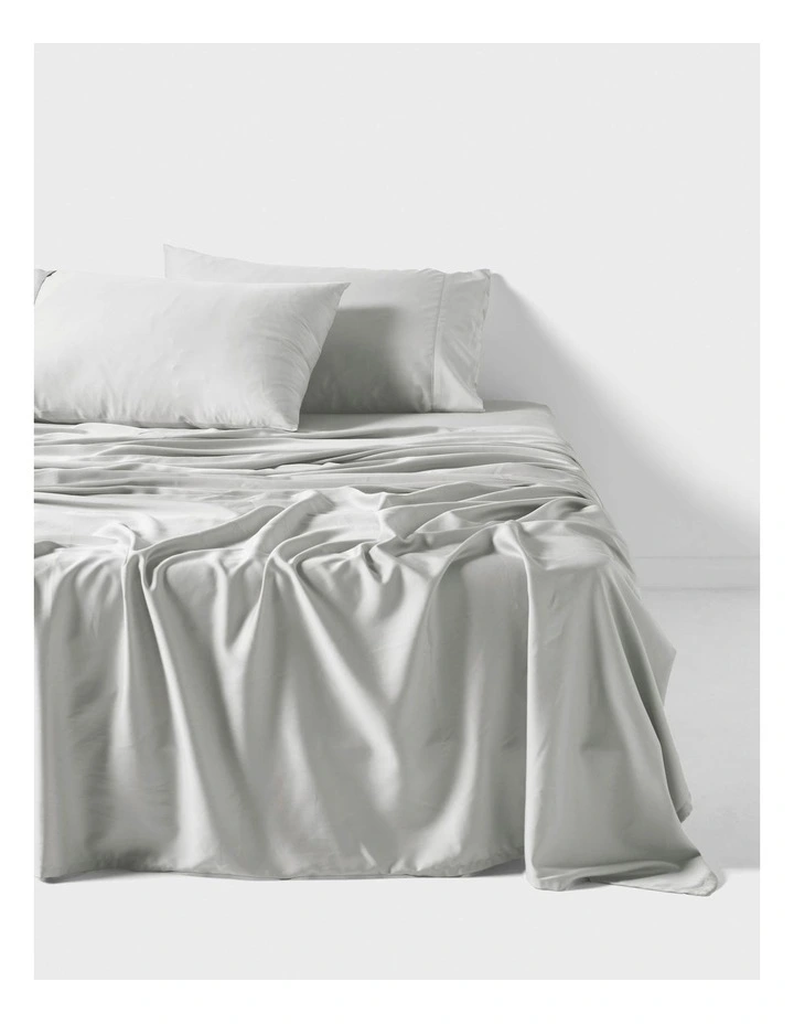 Nara Bamboo Cotton 400TC Sheet Set in Silver image 1