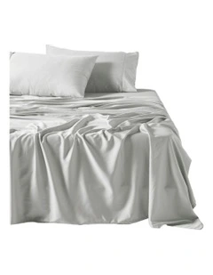 Nara Bamboo Cotton 400TC Sheet Set in Silver
