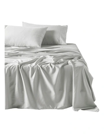 Nara Bamboo Cotton 400TC Sheet Set in Silver