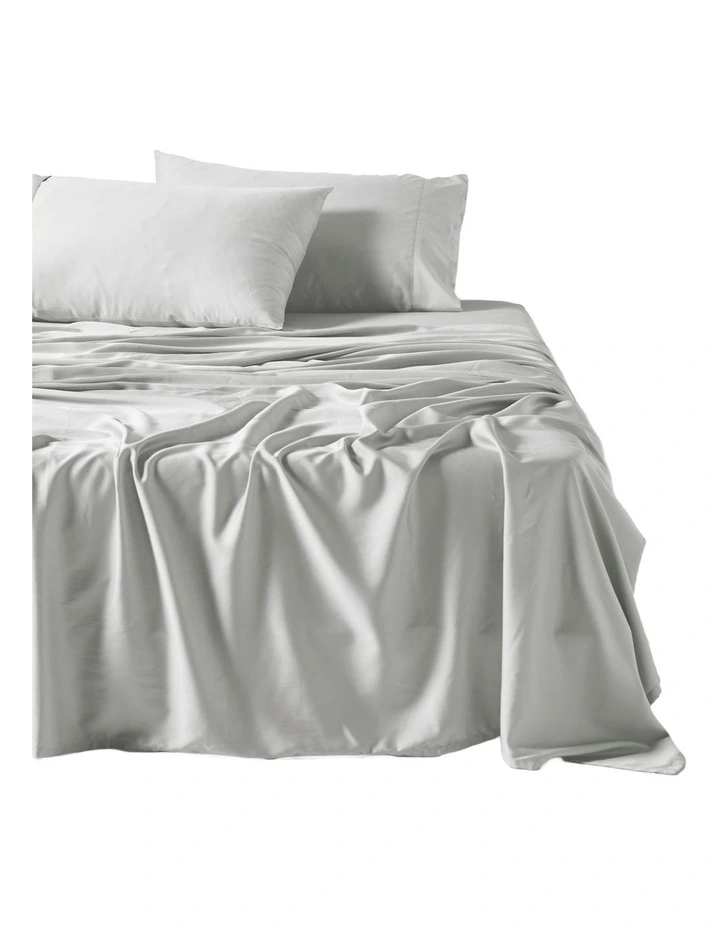 Nara Bamboo Cotton 400TC Sheet Set in Silver image 1