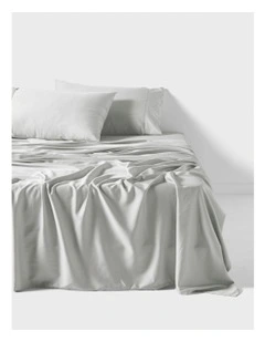 Nara Bamboo Cotton 400TC Sheet Set in Silver