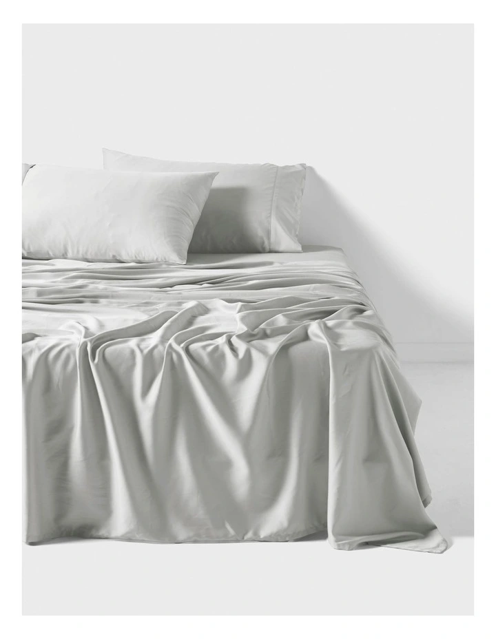 Nara Bamboo Cotton 400TC Sheet Set in Silver image 1