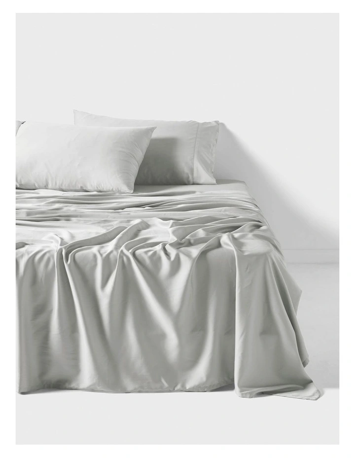 Nara Bamboo Cotton 400TC Sheet Set in Silver image 1