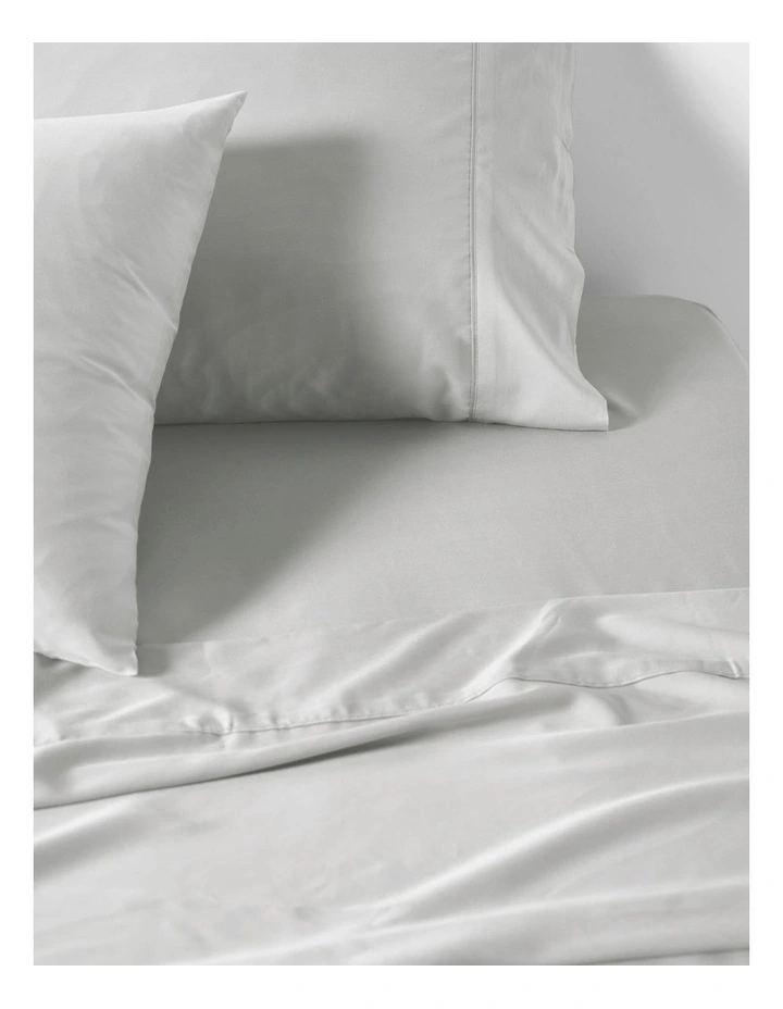 Nara Bamboo Cotton 400TC Sheet Set in Silver image 2