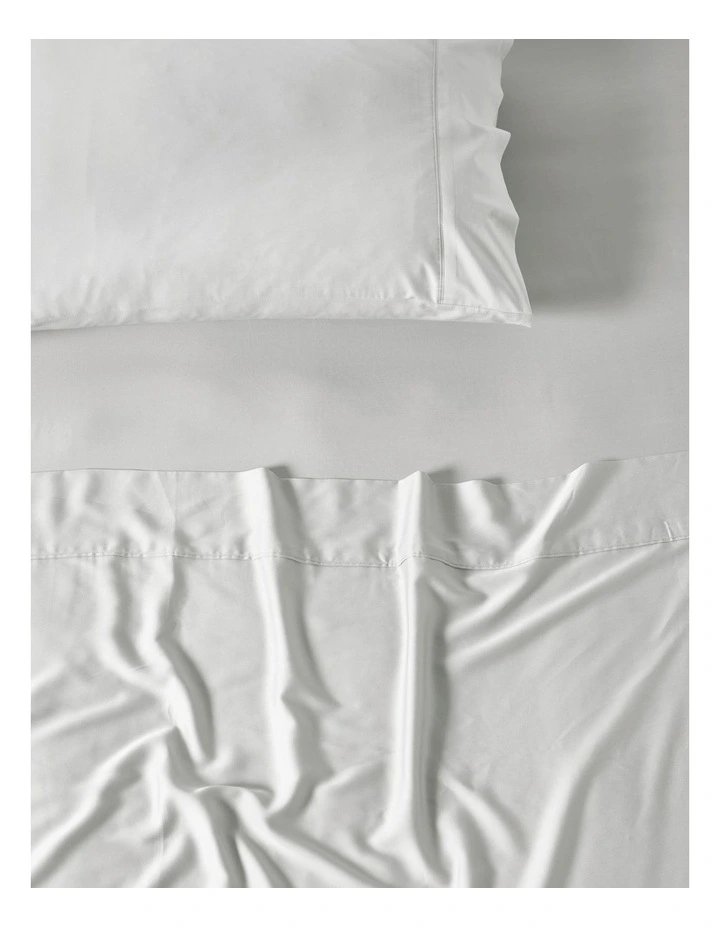 Nara Bamboo Cotton 400TC Sheet Set in Silver image 2