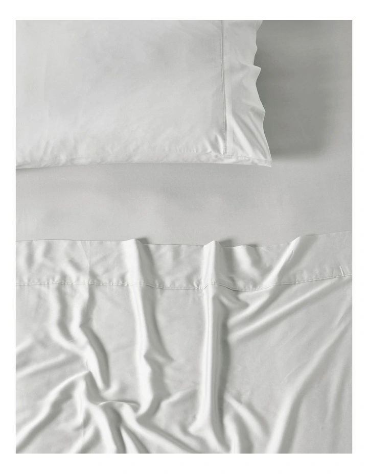 Nara Bamboo Cotton 400TC Sheet Set in Silver image 3
