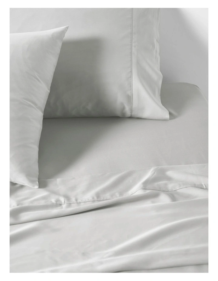 Nara Bamboo Cotton 400TC Sheet Set in Silver image 3