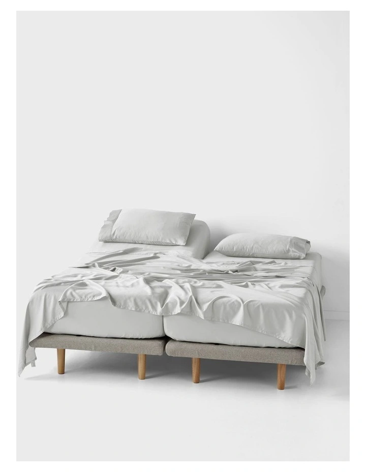 Nara Bamboo Cotton 400TC Sheet Set in Silver image 4