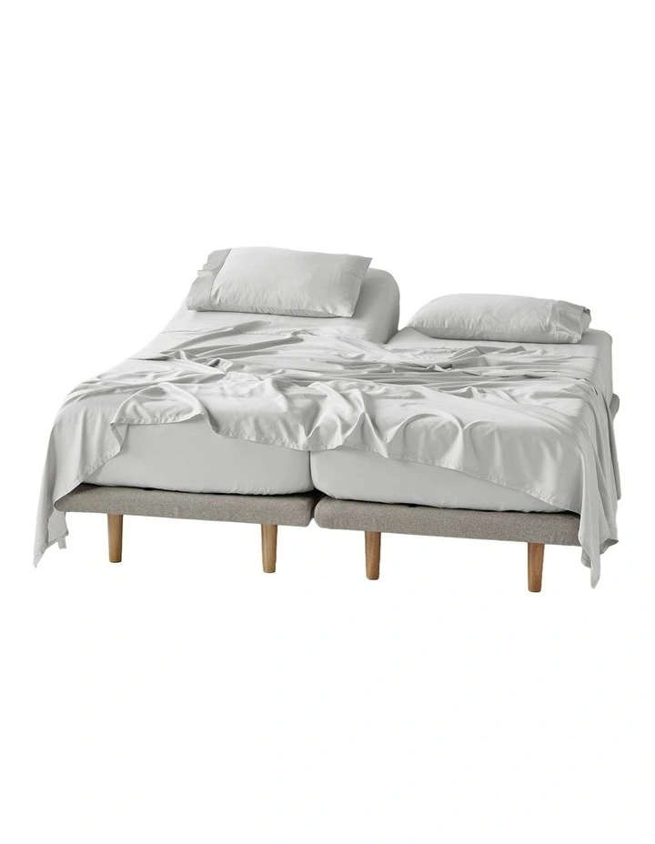 Nara Bamboo Cotton 400TC Sheet Set in Silver image 4