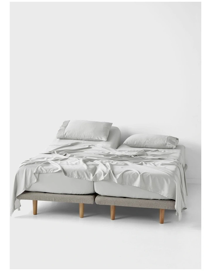 Nara Bamboo Cotton 400TC Sheet Set in Silver image 4