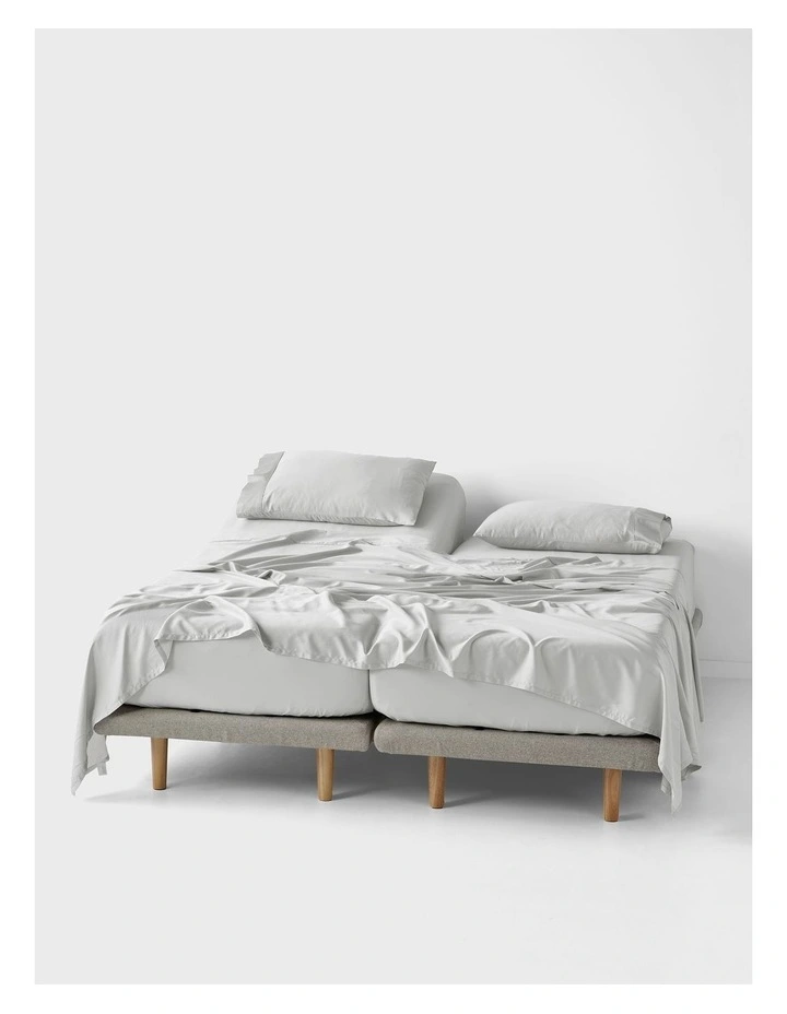 Nara Bamboo Cotton 400TC Sheet Set in Silver image 4