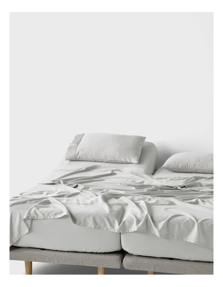 Nara Bamboo Cotton 400TC Sheet Set in Silver image 5