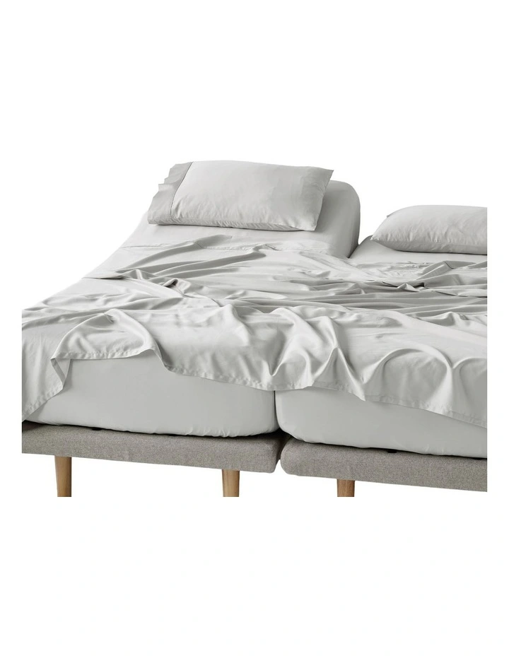 Nara Bamboo Cotton 400TC Sheet Set in Silver image 5