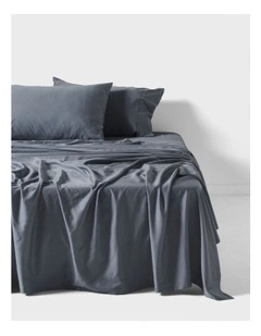 Nara Bamboo Cotton 400TC Sheet Set in Bluestone