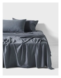 Nara Bamboo Cotton 400TC Sheet Set in Bluestone