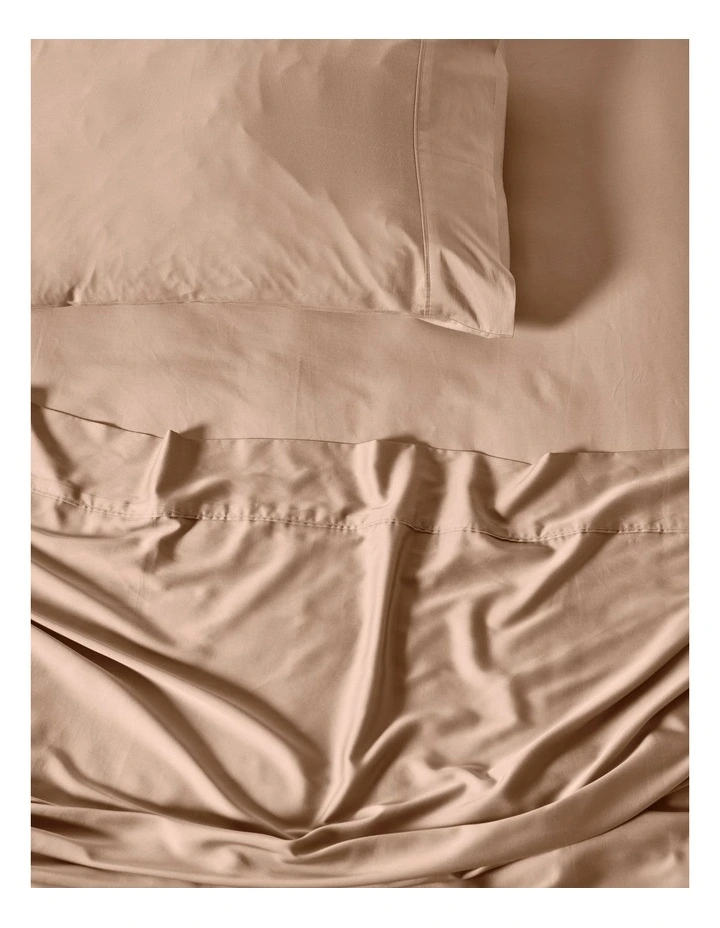 Nara Bamboo Cotton 400TC Sheet Set in Clay image 2