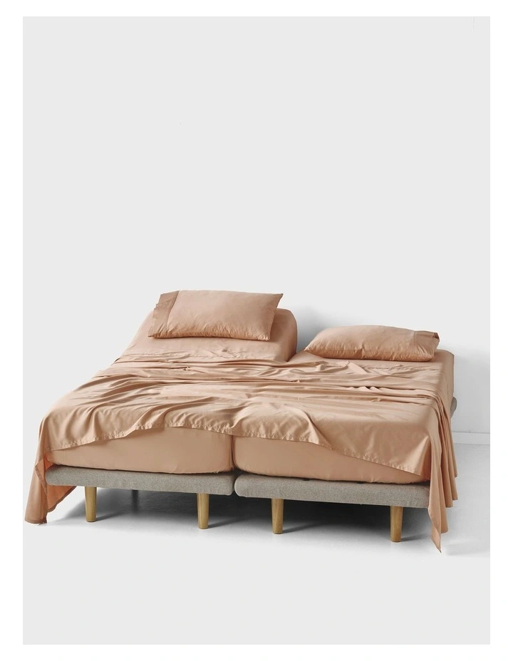 Nara Bamboo Cotton 400TC Sheet Set in Clay image 4